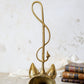 Vintage Heavy Brass Fox and Whip Doorstop by Virginia Metalcrafters