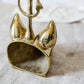 Vintage Heavy Brass Fox and Whip Doorstop by Virginia Metalcrafters