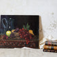 Original Fruit and Jug Moody Still Life Oil Painting