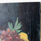 Original Fruit and Jug Moody Still Life Oil Painting