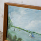 Vintage Original Oil Painting of Norfolk Broads, England