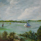 Vintage Original Oil Painting of Norfolk Broads, England