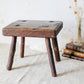 Primitive Handmade Wood Milking Stool