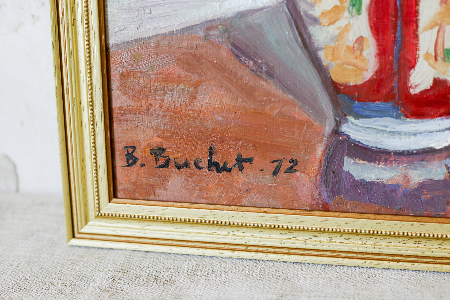Vintage French Floral Still Life By Boris Buchet '72