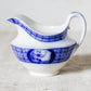 Antique Flow Blue Sugar Bowl & Creamer Set - Mongolia by Johnson Brothers