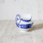Antique Flow Blue Sugar Bowl & Creamer Set - Mongolia by Johnson Brothers