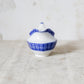 Antique Flow Blue Sugar Bowl & Creamer Set - Mongolia by Johnson Brothers
