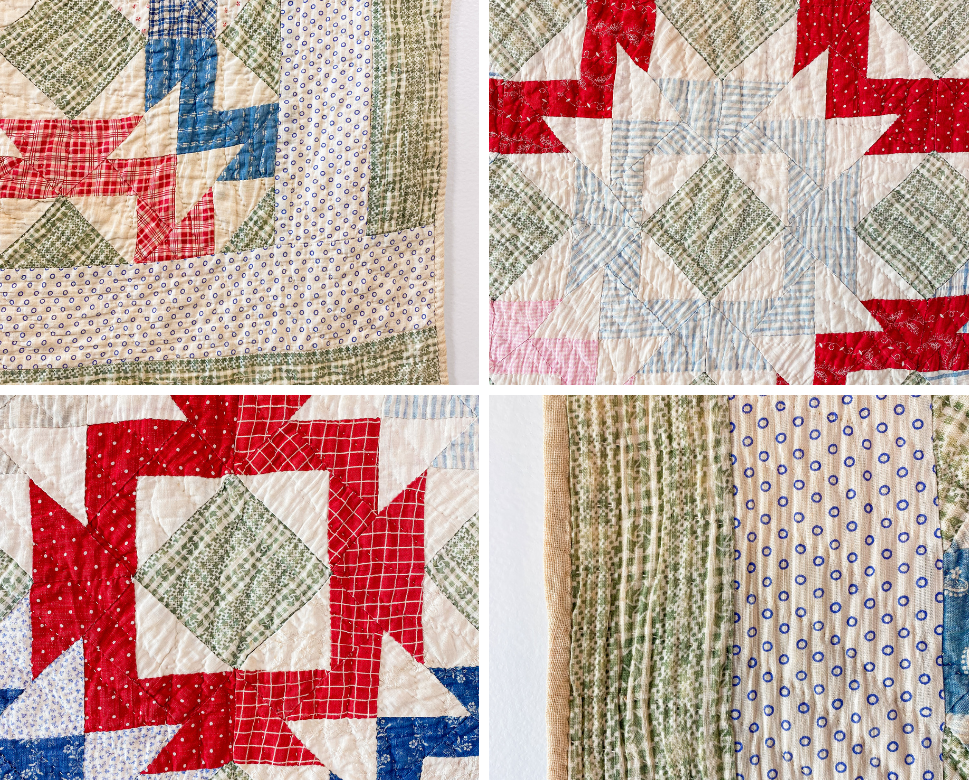 Antique Original Square in a Square Variation Quilt, c1910