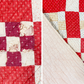 Vintage Red Nine Patch Cutter Quilt, c1930