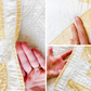 Vintage Yellow and White Jacob's Ladder Quilt