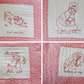 Vintage Redwork Nursery Rhyme Crib Quilt, c1920