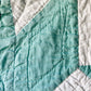 Vintage Mint Green Dove in the Window Quilt, c1930