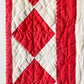 Vintage Red and White Irish Chain Quilt, c1930