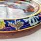 Antique Majolica Round Footed Bread Platter with Mottled Center