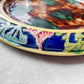 Antique Majolica Round Footed Bread Platter with Mottled Center