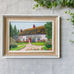 Original English Thatched Cottage Oil Painting on Board