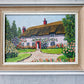 Original English Thatched Cottage Oil Painting on Board