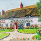 Original English Thatched Cottage Oil Painting on Board