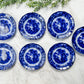 Antique Flow Blue 7.5” Plates - Cabul by Challinor, c1880
