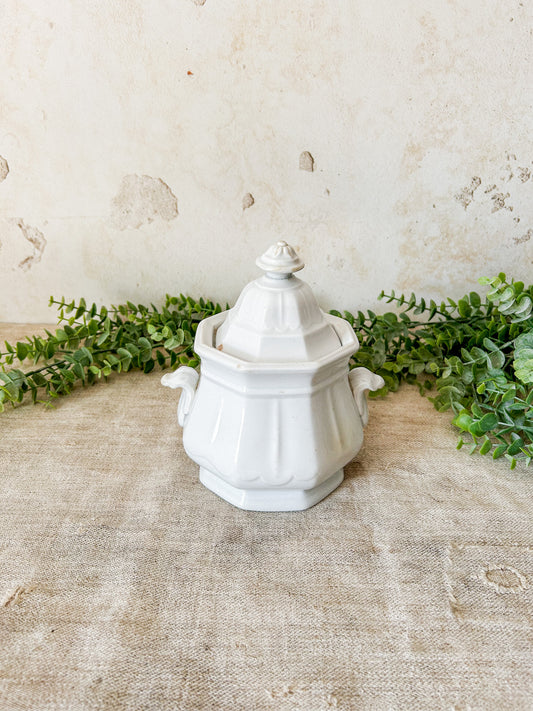 Antique Ironstone Wedgwood Sugar Bowl, c1850