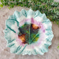Antique Majolica Multicolored Leaf Bowl
