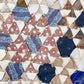 Antique Pyramids Variation Unfinished Quilt TOP, c1870