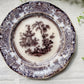 Antique Mulberry Transferware 8" Ironstone Plate | "Corean" by Podmore Walker. & Co., c1840