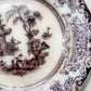 Antique Mulberry Transferware 8" Ironstone Plate | "Corean" by Podmore Walker. & Co., c1840