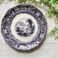 Antique Dark Flow Blue Transferware 9" Ironstone Plate | Montezuma by J. Goodwin, c1850