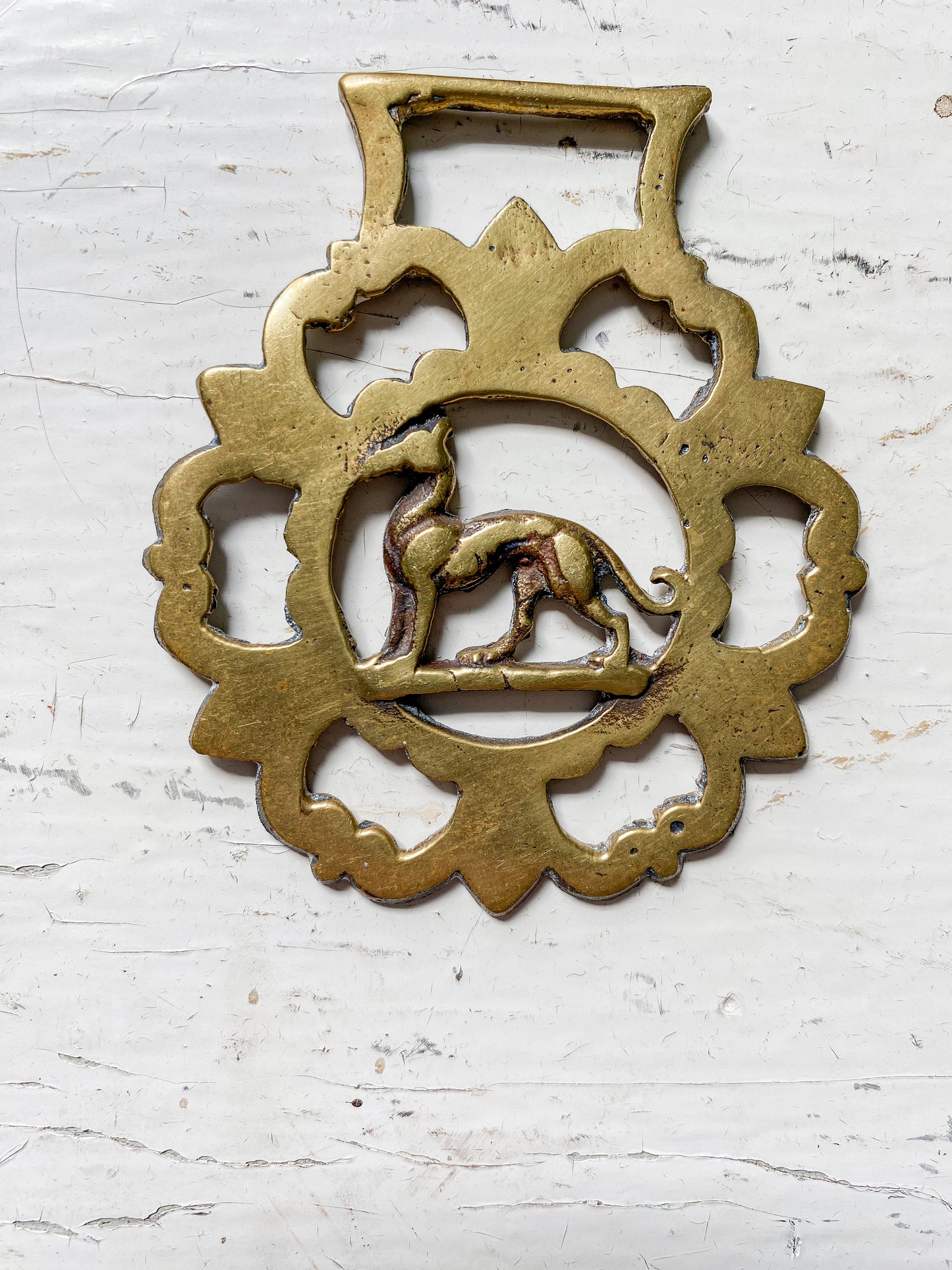 Vintage English Horse Brass Bridle Medallions