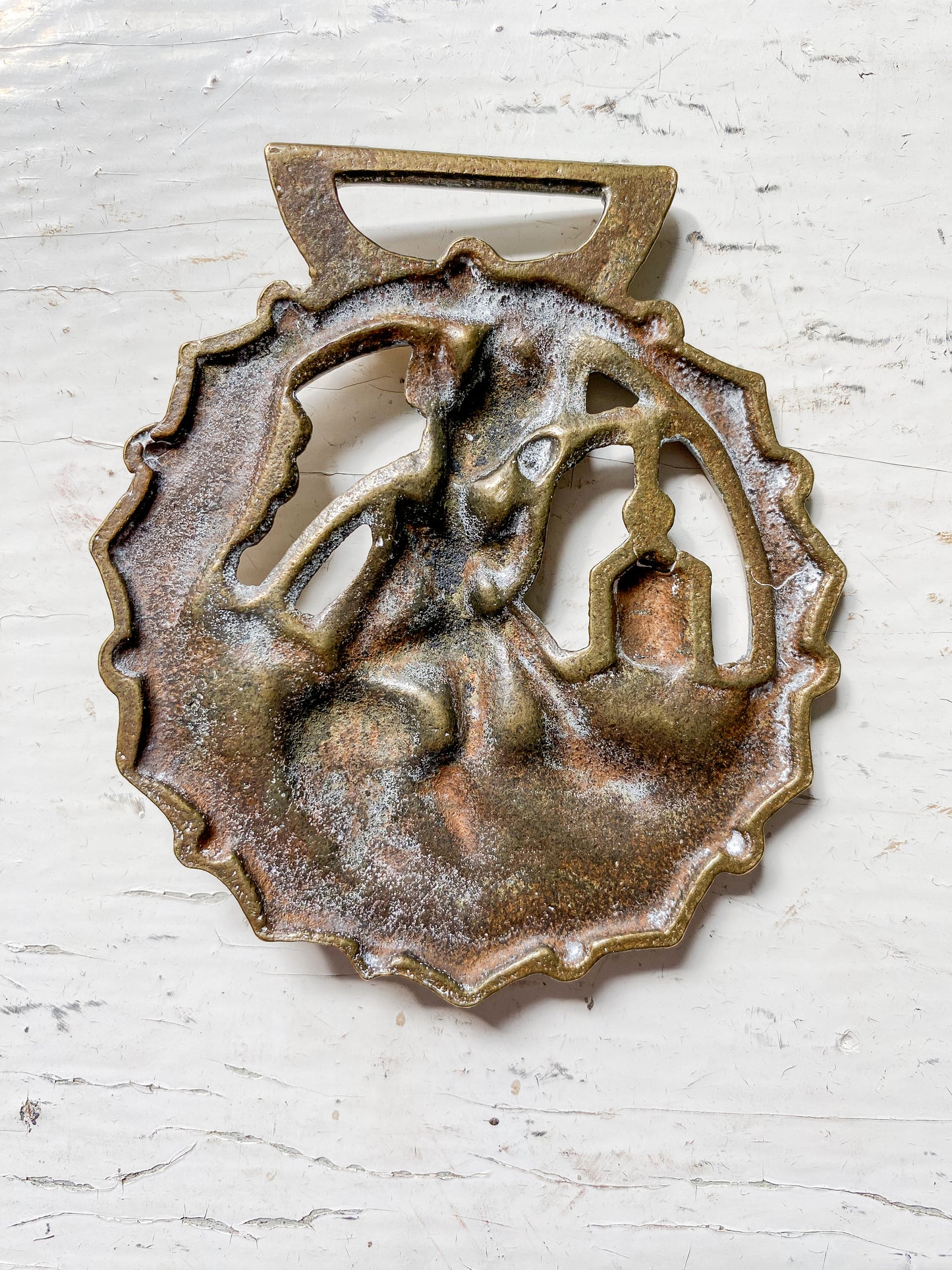 Vintage English Horse Brass Bridle Medallions