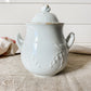 Antique Ironstone Lily of the Valley Sugar Bowl with Lid