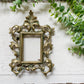 Antique Victorian Rococo Brass Mini Frame