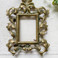 Antique Victorian Rococo Brass Mini Frame