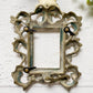 Antique Victorian Rococo Brass Mini Frame