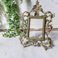 Antique Victorian Rococo Brass Mini Frame