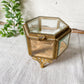 Vintage Ormolu Jewelry Casket | Beveled Glass Trinket Box