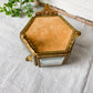 Vintage Ormolu Jewelry Casket | Beveled Glass Trinket Box