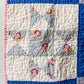 Vintage Blue and Pink Ohio Star 1930s Quilt