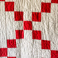 Vintage Red and White Irish Chain Quilt