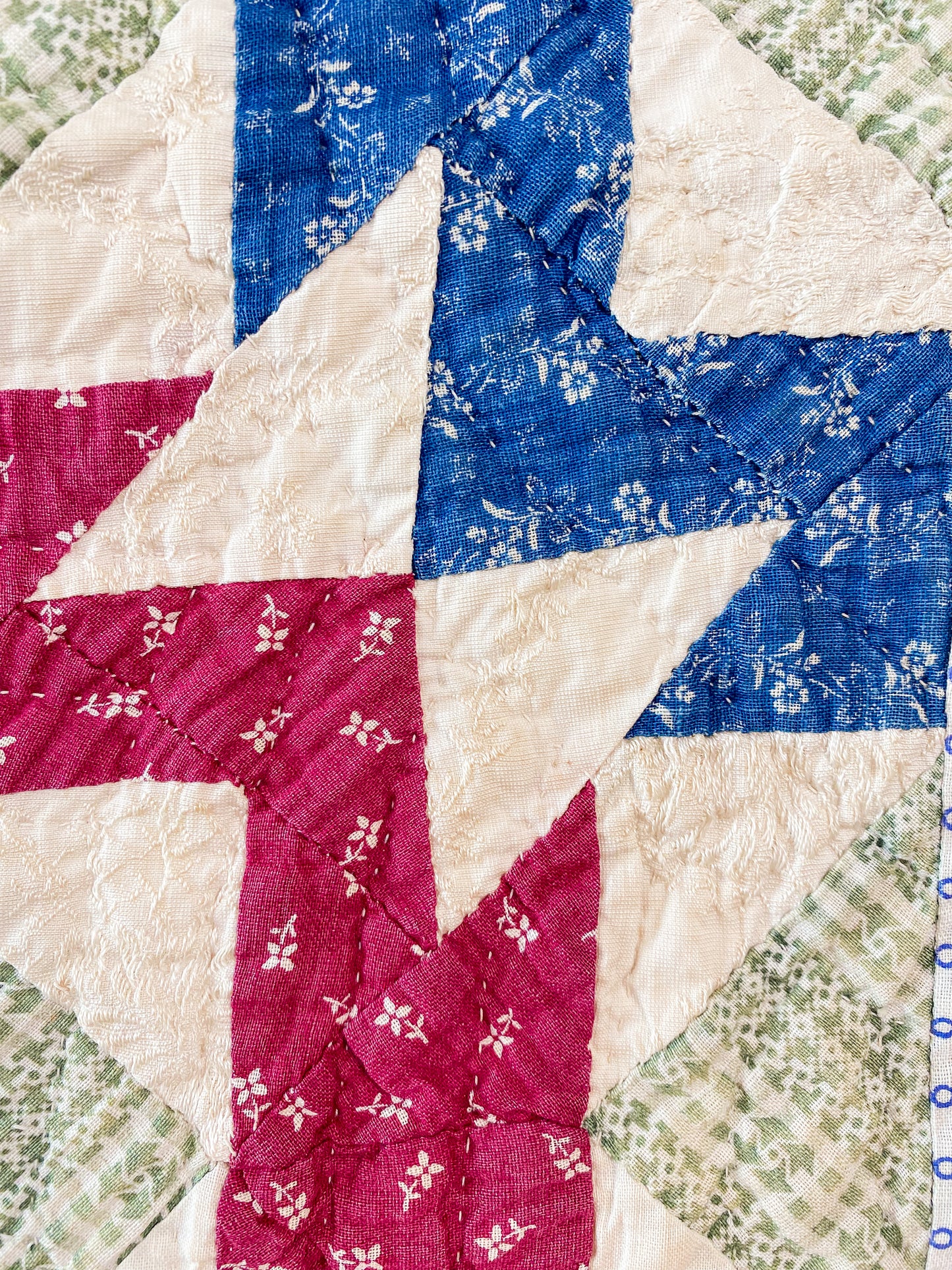 Antique Original Square in a Square Variation Quilt, c1910