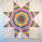 Vintage Rainbow Lone Star Quilt, c1930