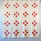 Vintage Rose Wreath Cream and Red Applique Quilt