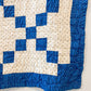 Vintage Blue and White Single Irish Chain Quilt, c1920