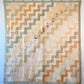 Vintage Zig Zag Quilt in Dress Silks and Fabrics, c1920