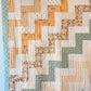 Vintage Zig Zag Quilt in Dress Silks and Fabrics, c1920