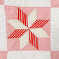 Vintage Pink and White 8-Point Star Quilt, c1940