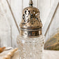 Antique English Cut Glass and Silverplate Sugar Caster Muffineer by William J. Myatt & Co, c1900