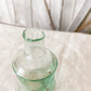 Antique Green Glass Round English Inkwell with Blown Top