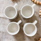 Vintage Set of 4 Buffalo China Chunky Squat Diner Mugs | 4 oz. Espresso Demitasse Cups